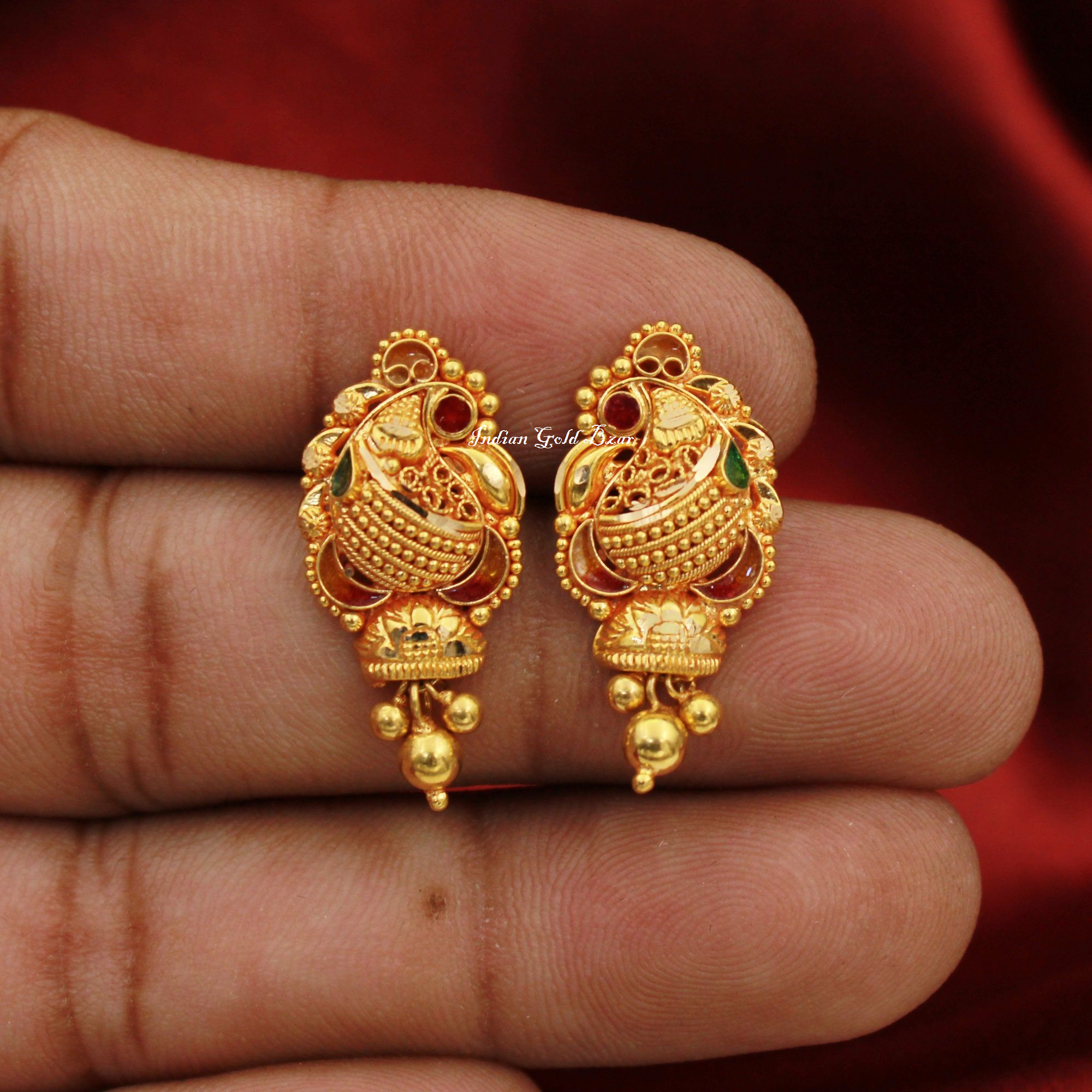 New pattern online gold earrings