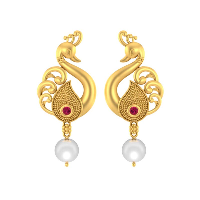 sui dhaga earrings, gold ear studs for women